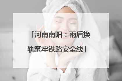河南南阳：雨后换轨筑牢铁路安全线